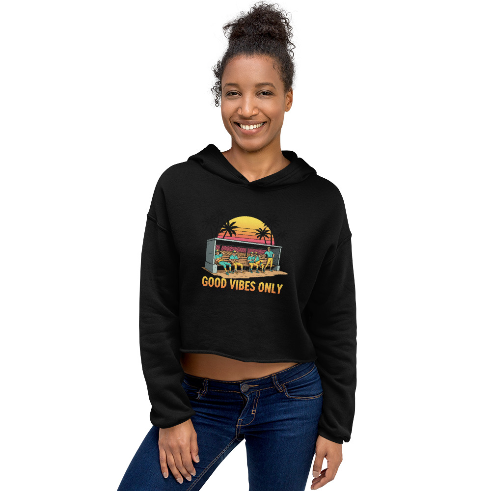Good Vibes Only Cropped Hoodie