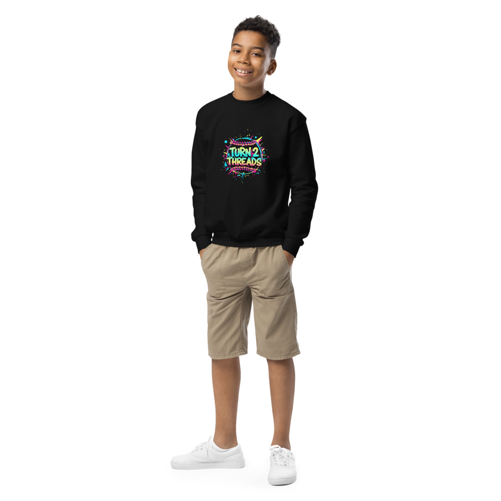 Turn2 Threads Logo Youth Crew Neck